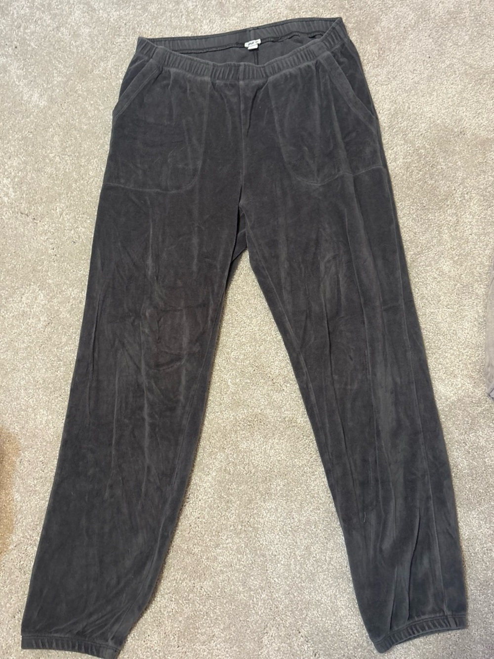 aerie Dark Gray Velour Jogger Pants